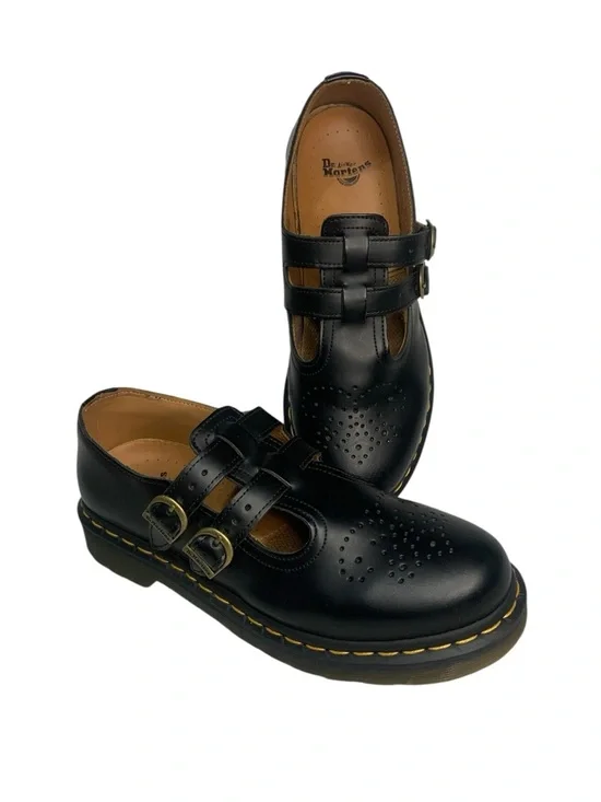 Dr. Martens Black Leather Mary Jane Flats size 10 Women’s - Picture 2 of 7